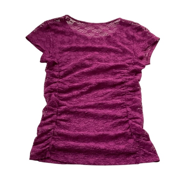 Free People Keep It Simple Lace Tee Sz L Dramatic Orchard Boho Fitted Y2K Floral - Picture 2 of 9